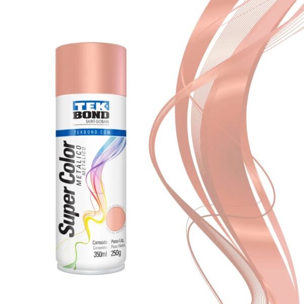 TINTA SPRAY TEKBOND METALICO ROSE GOLD 350ML