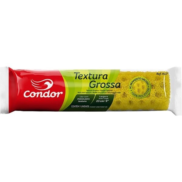 ROLO ESPUMA CONDOR TEXTURA GROSSA 23CM REF 967