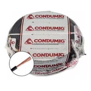 ROLO FIO CABINHO 1,5MM PRETO C/100MT CONDUMIG