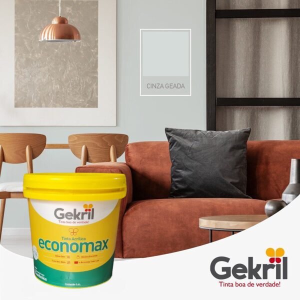 TINTA ACRIL GEKRIL ECONOMAX CINZA GEADA 3,6 L