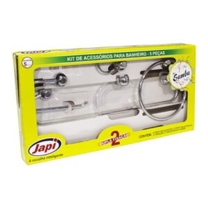 KIT BANHEIRO JAPI SAMBA CROM 5PC