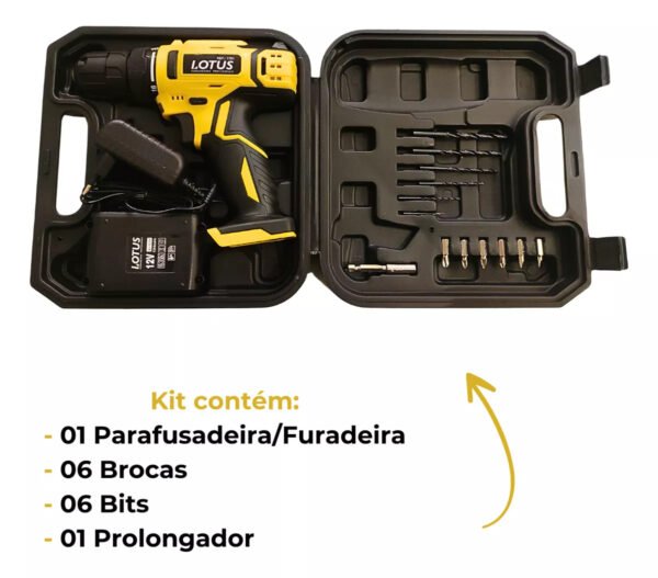 PARAFUSADEIRA/FURADE.LOTUS BATERIA 12V REF 1791