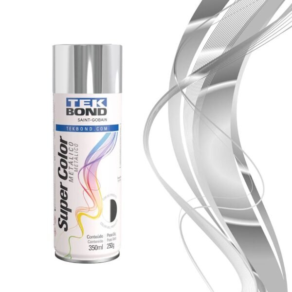 TINTA SPRAY TEKBOND METALICO CROMADO 350ML