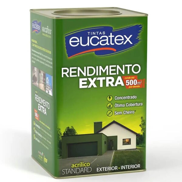 TINTA ACRIL EUCATEX 18L REND EXTRA BRANCO FOSCO