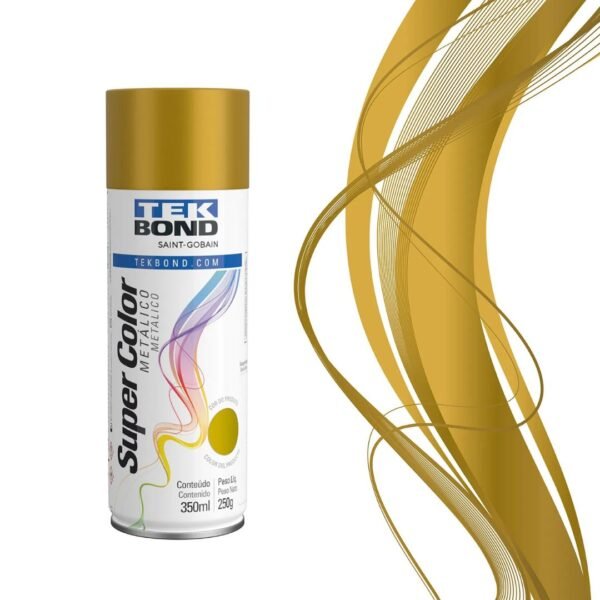 TINTA SPRAY TEKBOND METALICO OURO 350 ML