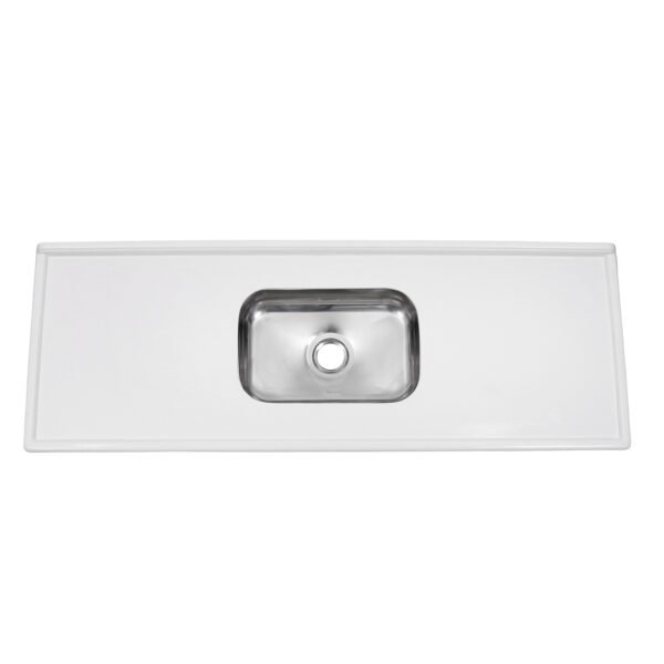PIA DECORALITA GRAN SINT BJ INOX BRANCO 120X54