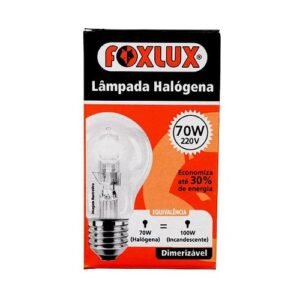 LAMPADA HALOGENA FOXLUX LUZ AMARELA 70W