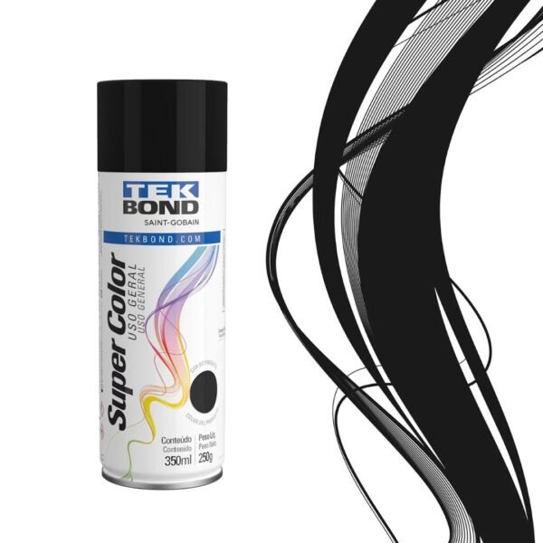 TINTA SPRAY TEKBOND U GERAL PRETO FOSCO 350 ML
