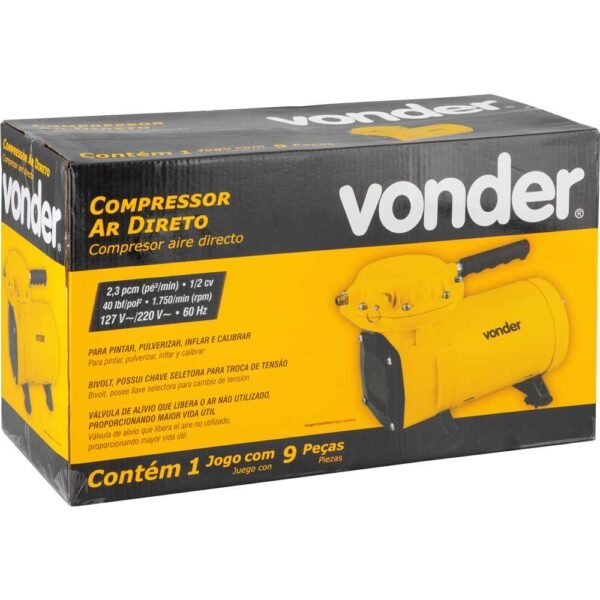 COMPRESSOR AR DIRETO 1/2HP 2,3PCM VONDER