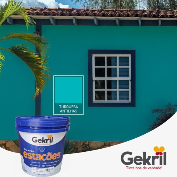 TINTA ACRIL GEKRIL ESTAÇÕES 3,6L TURQUESA ANT