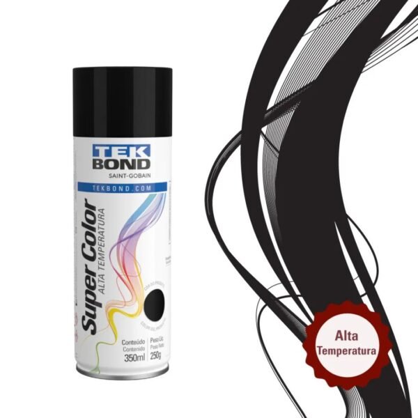 TINTA SPRAY TEKBOND ALTA TEMP PTO FOSCO 350 ML