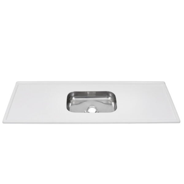 PIA DECORALITA GRAN SINT BJ INOX BRANCO 120X54