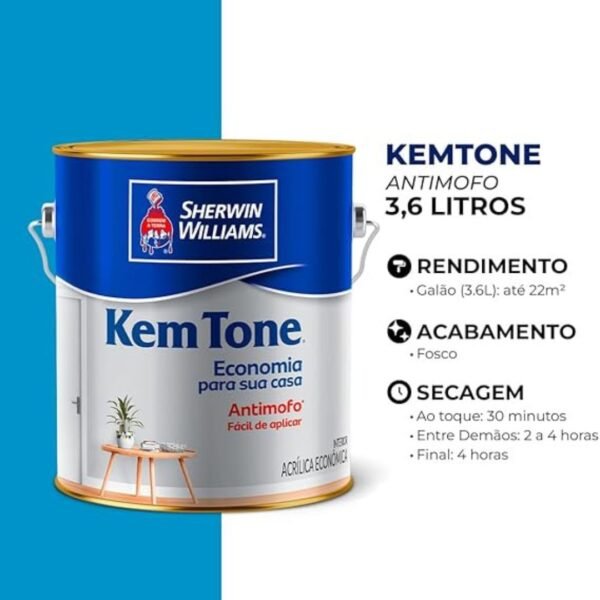 TINTA ACRIL SW KEM TONE 3.6 AZUL OCEANO