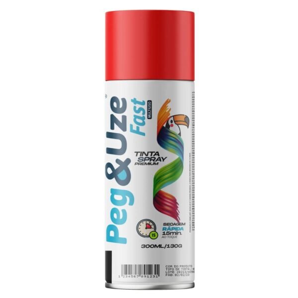 TINTA SPRAY PEGEUZE ALTA TEMP VERM FOSCO 300ML