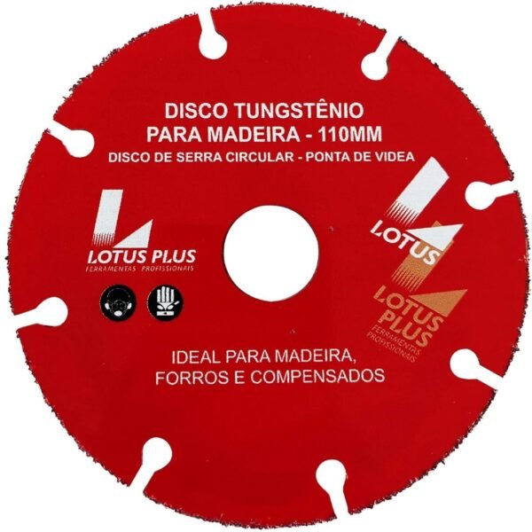 DISCO SERRA LOTUS MADEIRA TUNGSTENIO 110MM REF-325