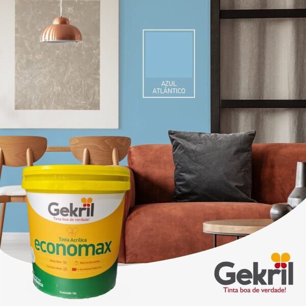 TINTA ACRIL GEKRIL ECONOMAX 18L AZUL ATLANTICO