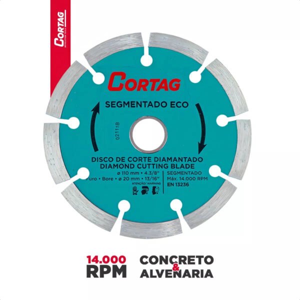 DISCO CORTE CER CORTAG ECO SEGUIMENTADO 110MM
