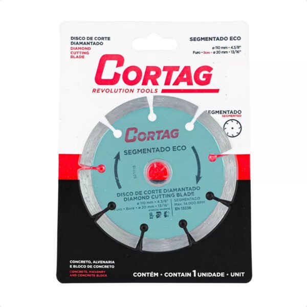 DISCO CORTE CER CORTAG ECO SEGUIMENTADO 110MM