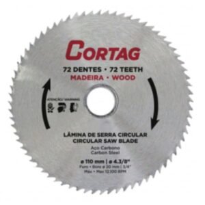 DISCO SERRA CIRCULAR CORTAG MADEIRA 72D 110MM