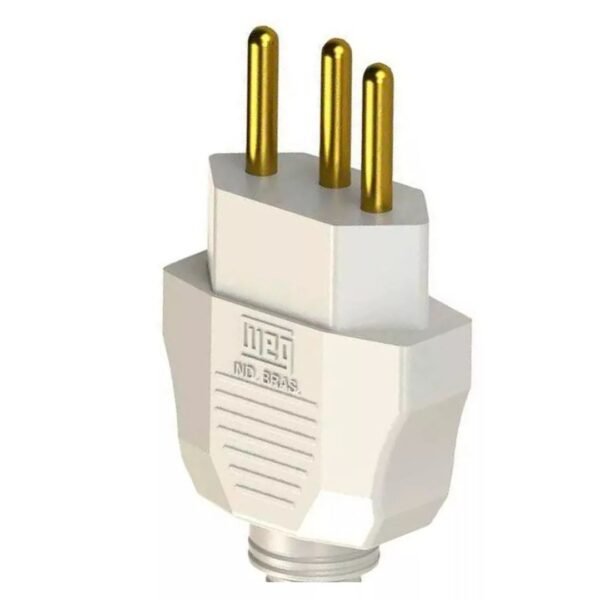 PINO MACHO WEG 2P+T 10A BRANCO